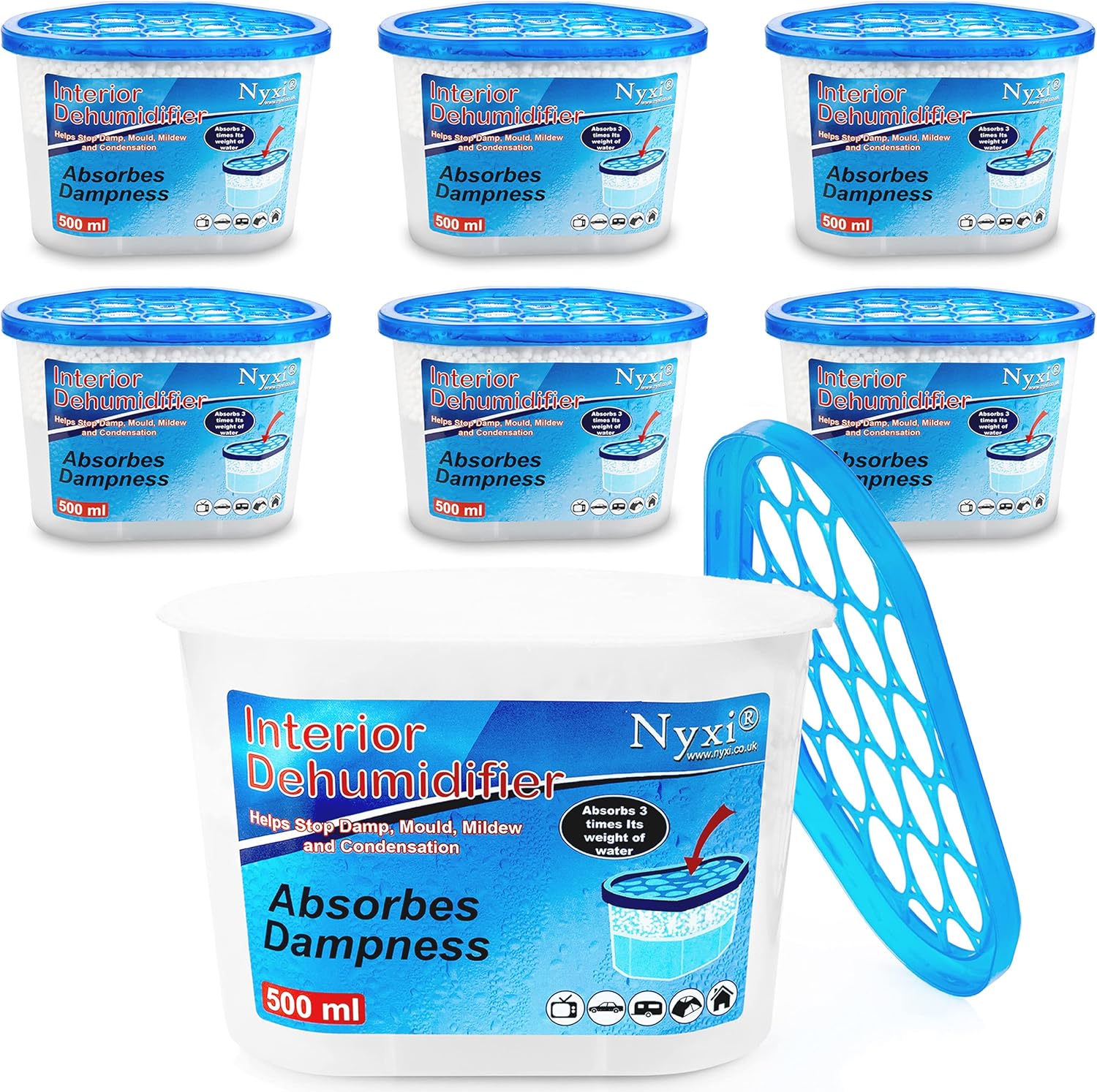 Nyxi Dehumidifier Pack 6 x 500ml for damp