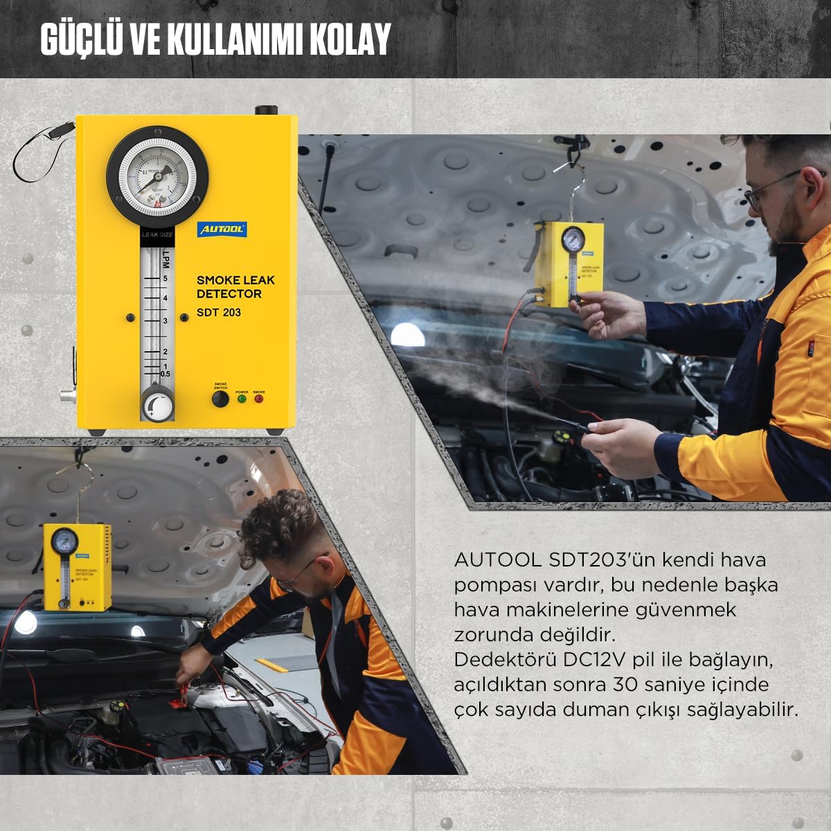 Thumbnail 2 de AUTOOL Automotive Smoke Machine for EVAP smoke leak detection (DC12V vehicles)