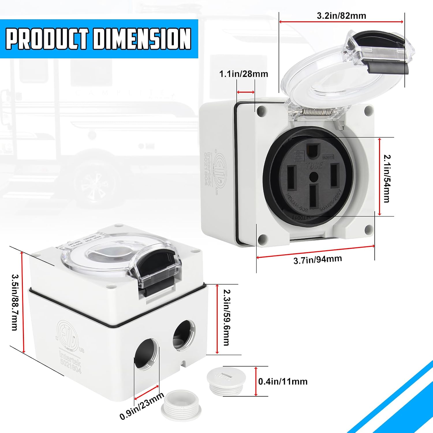 Thumbnail 6 de Afurkuot NEMA 14-50R outlet box
