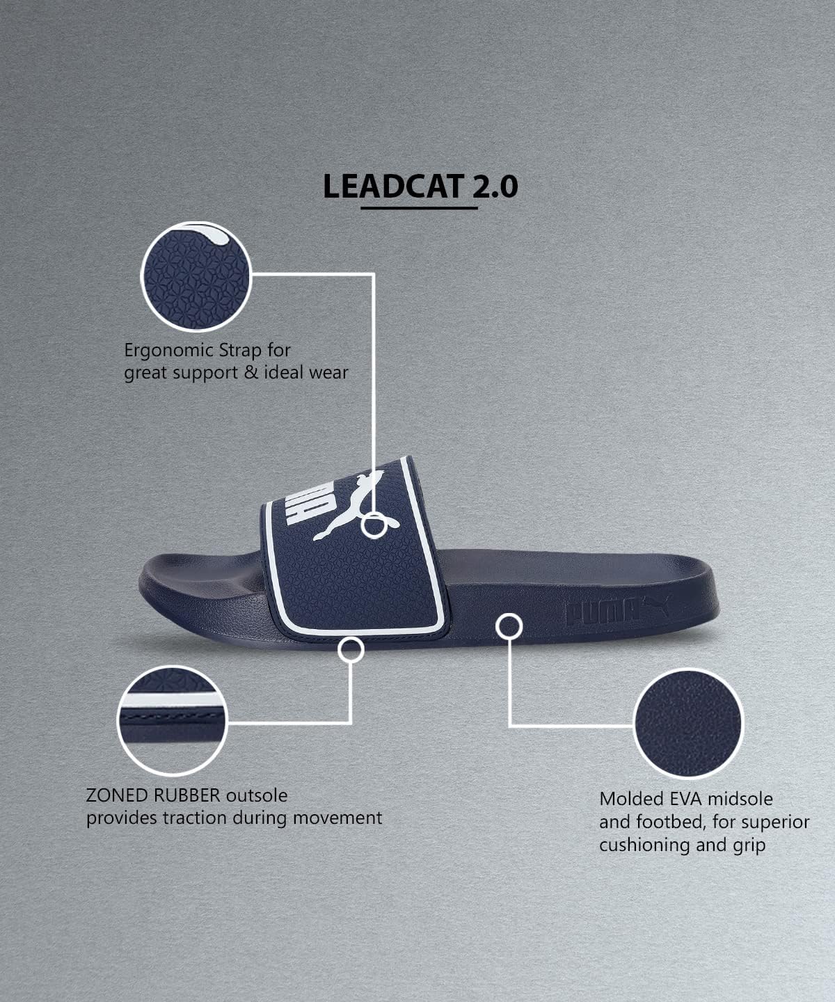 Thumbnail 5 de PUMA Leadcat 2.0Schiebe-Sandalen Unisex – leichtes CMEVA-Material, reguläre Passform