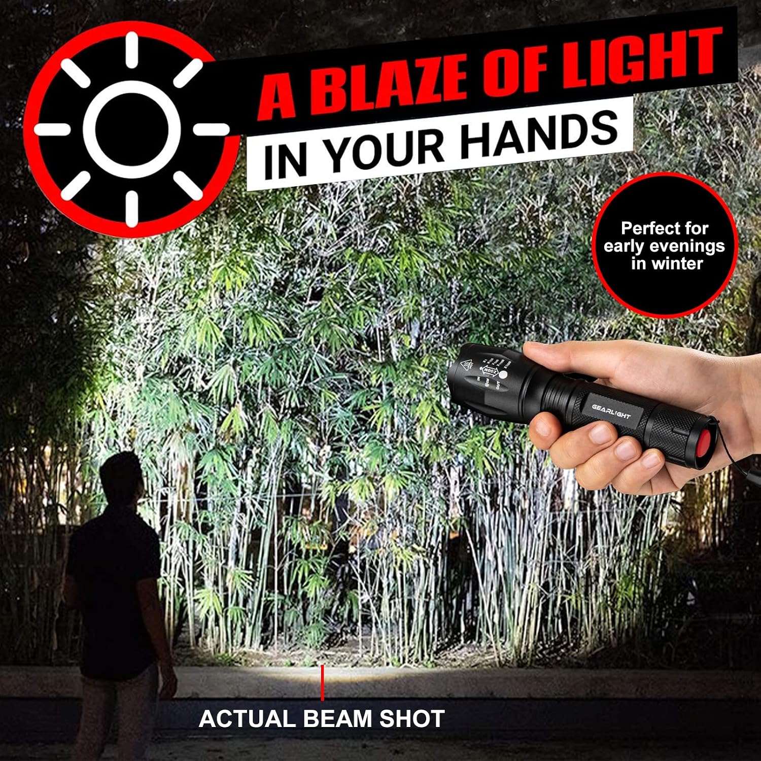 Thumbnail 3 de S1000 LED flashlight 6.1 in 🔦