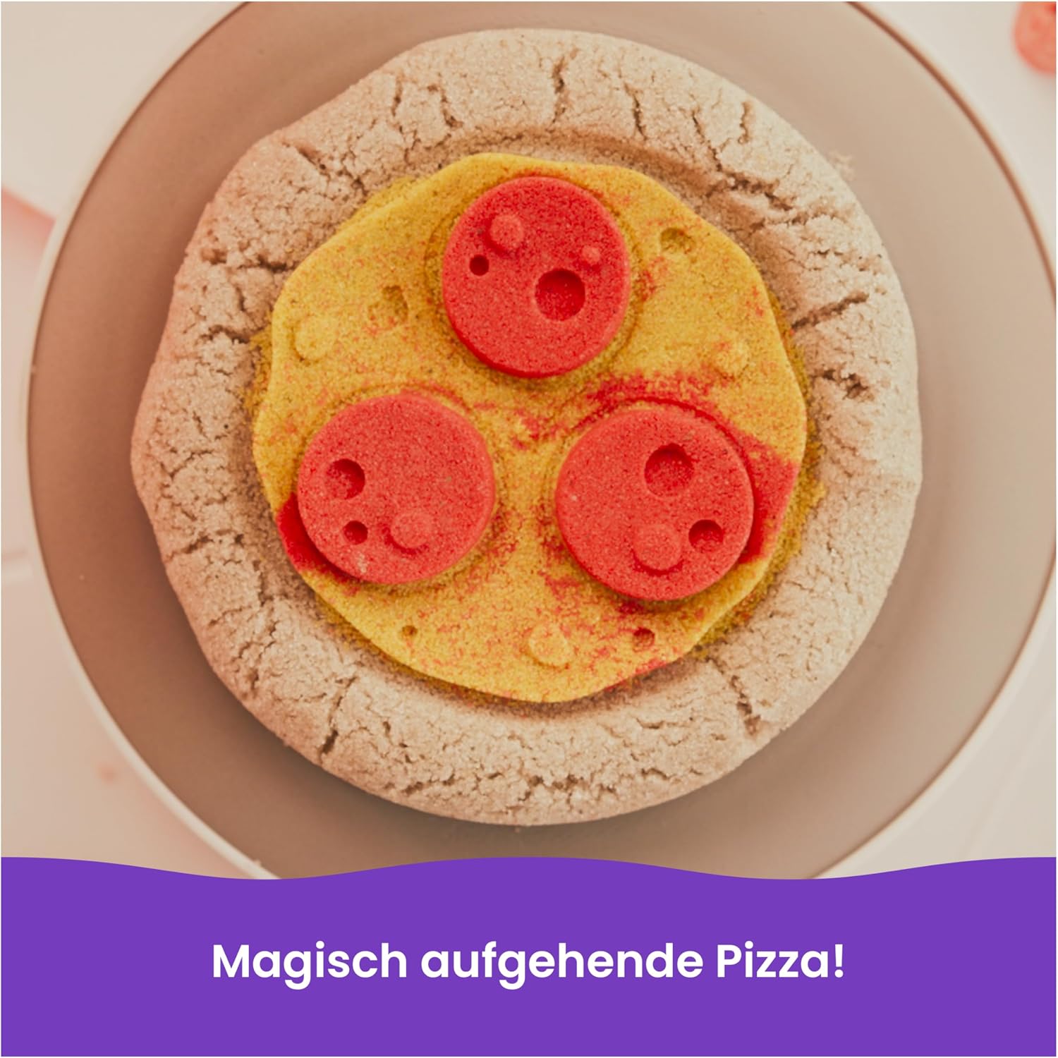 Detalle de Kinetic Sand Squish Pizza Set 453 g 🍕