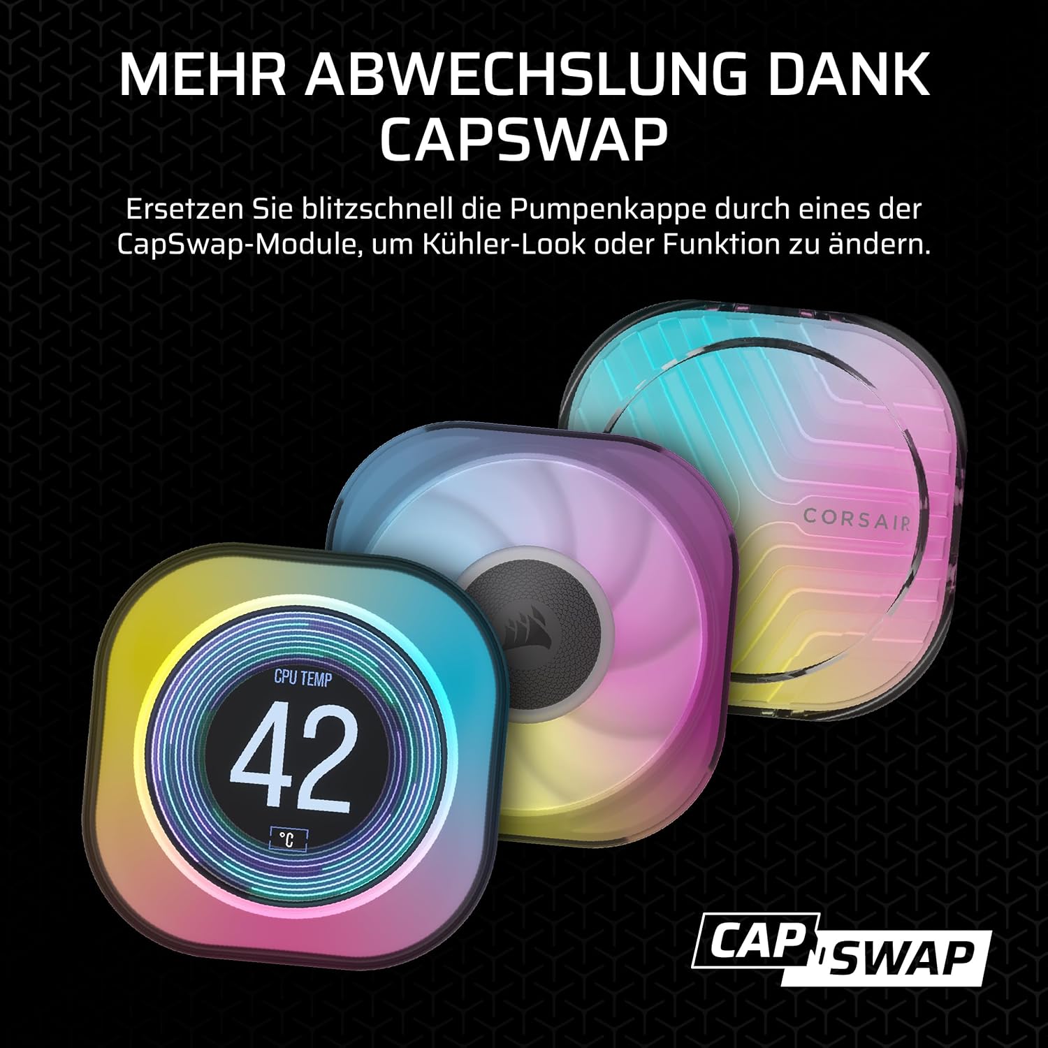 Thumbnail 6 de Corsair iCUE LINK Titan 360 RX LCD CPU-Flüssigkeitskühler – 360 mm, inkl. iCUE LINK-Hub, RX RGB-Lüfter