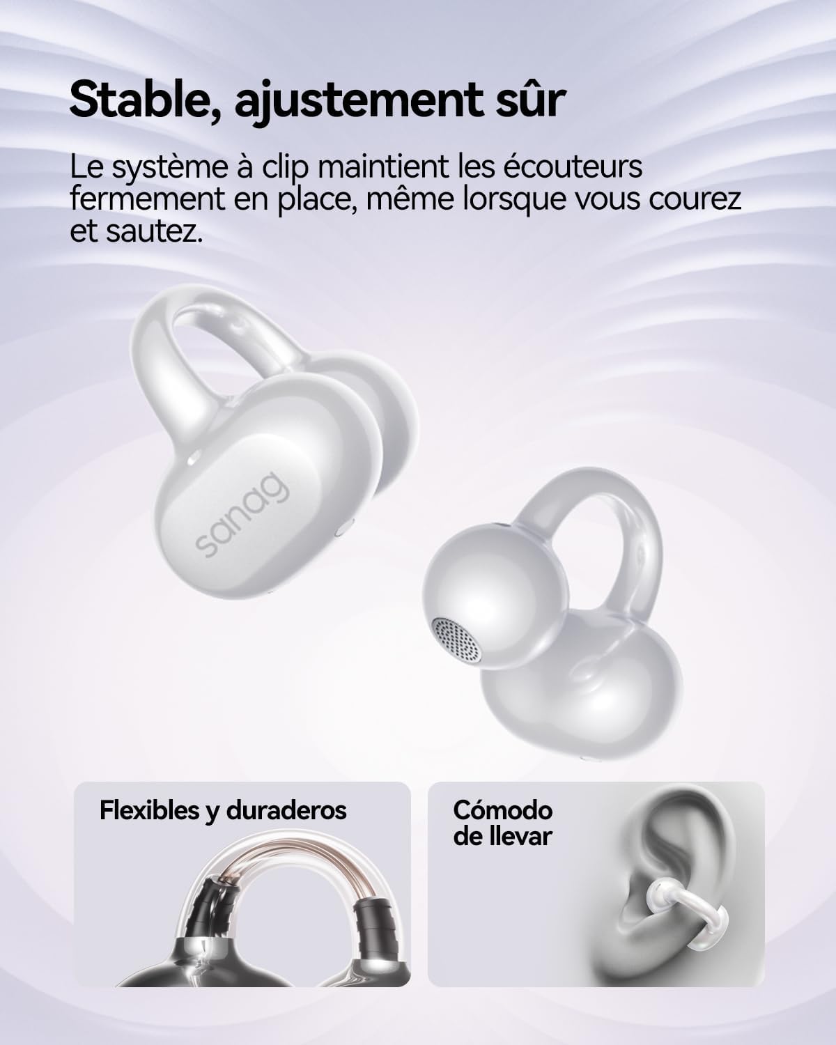 Thumbnail 3 de SANAG S6SUltra Écouteurs Bluetooth sans Fil – Open-Ear Clip, IP67, 4,5 g
