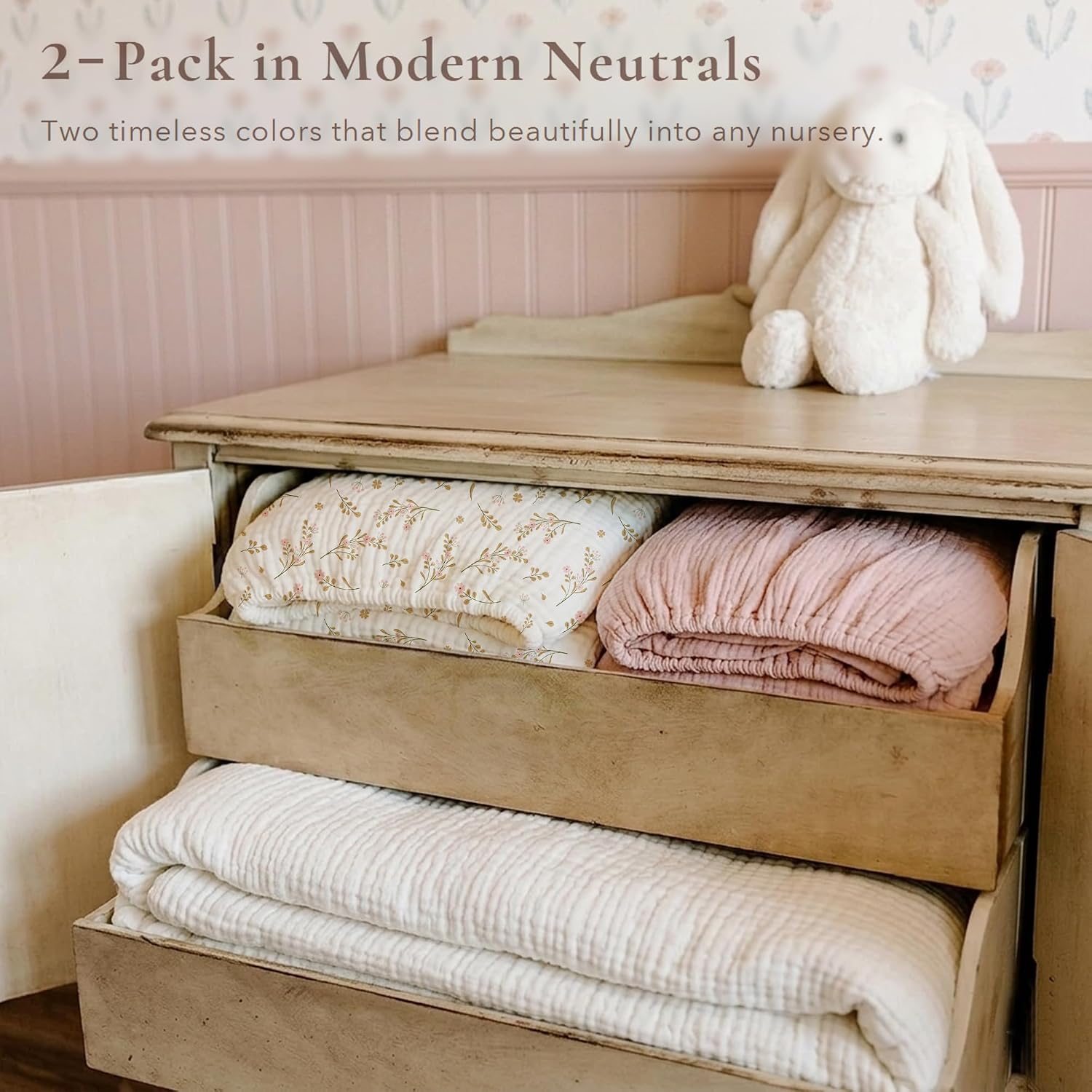 Thumbnail 5 de Konssy Muslin Crib Sheets 52"x28" for Baby Crib