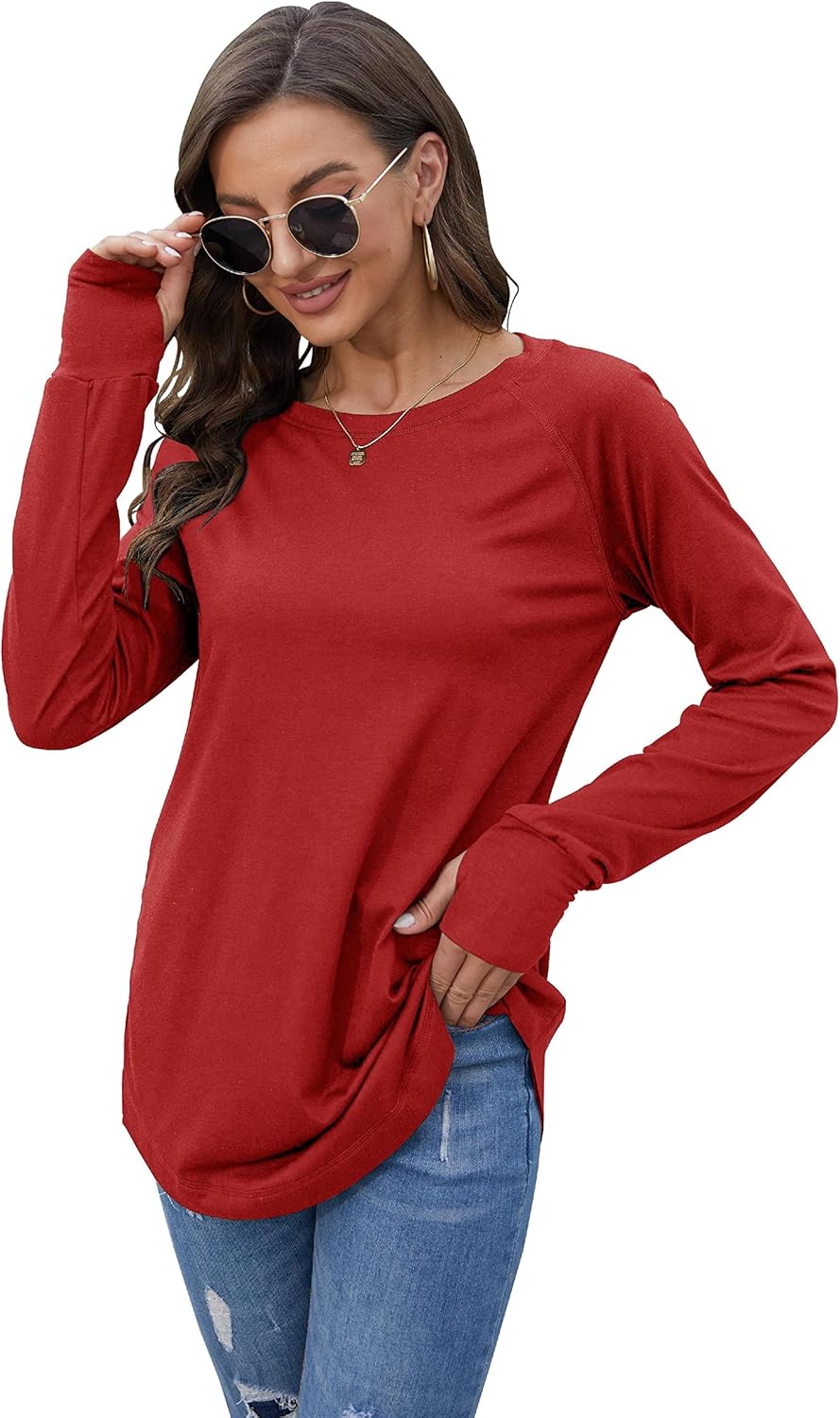 Thumbnail 3 de Fisoew Casual Long Sleeve Tunic Top 60% Polyester