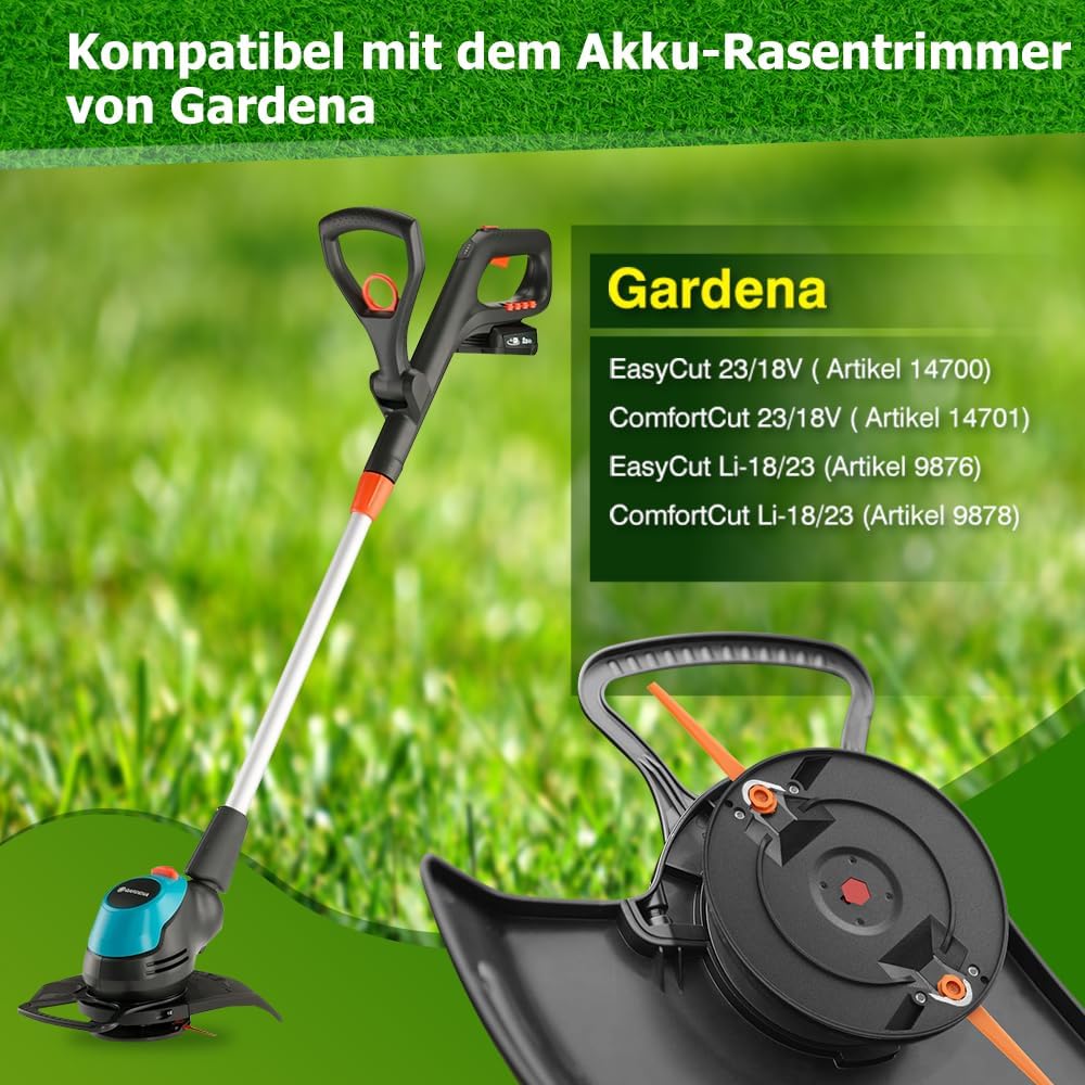 Detalle 2 de Upgrade Doppelklinge Messerteller als Ersatz für Gardena (kompatibel mit 9876, 9878, 14700, 14701) – inkl. 20 Klingen