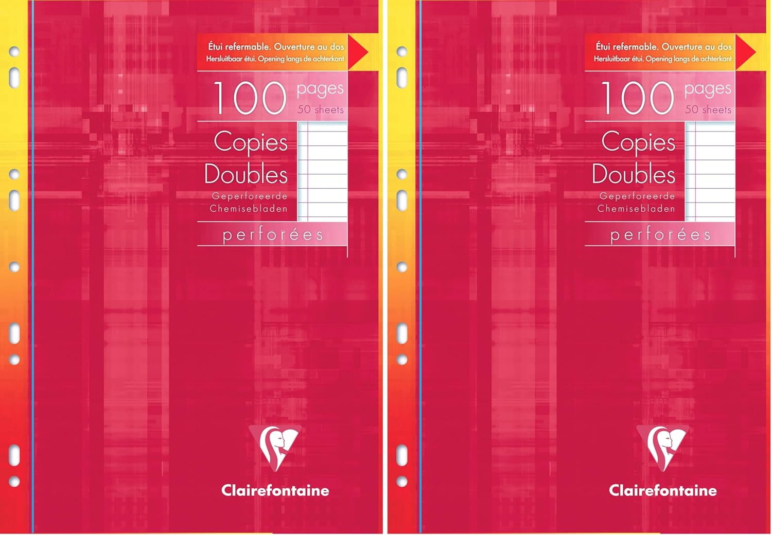 Detalle 2 de Clairefontaine 14791C Étui Copies Doubles A4 500p Grands Carreaux 90g — Qualité et protection pour vos copies