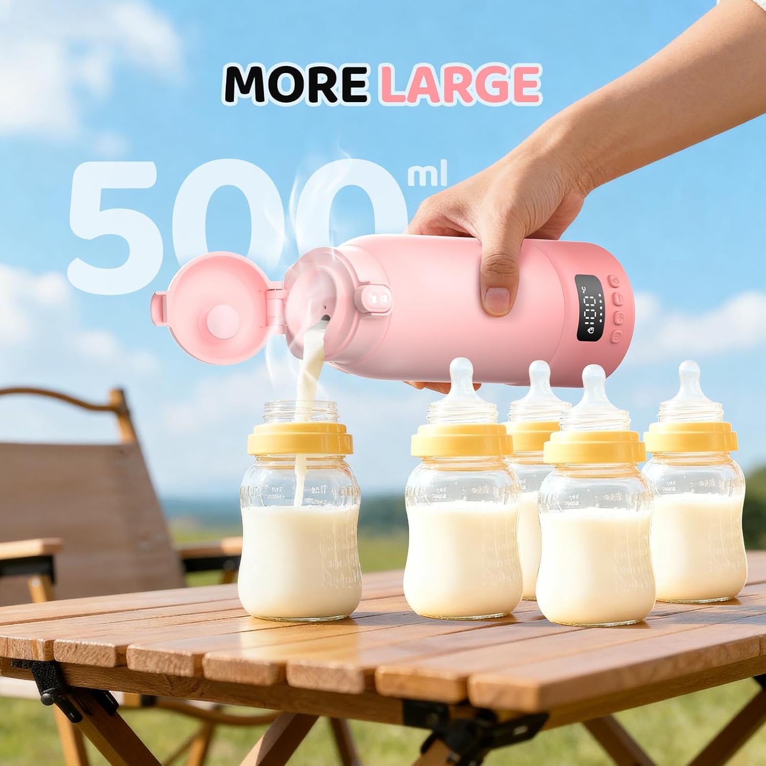 Thumbnail 4 de Scaldabiberon Portatile Senza Fili – Neonato 500 ml, Riscaldamento Veloce e Sicuro