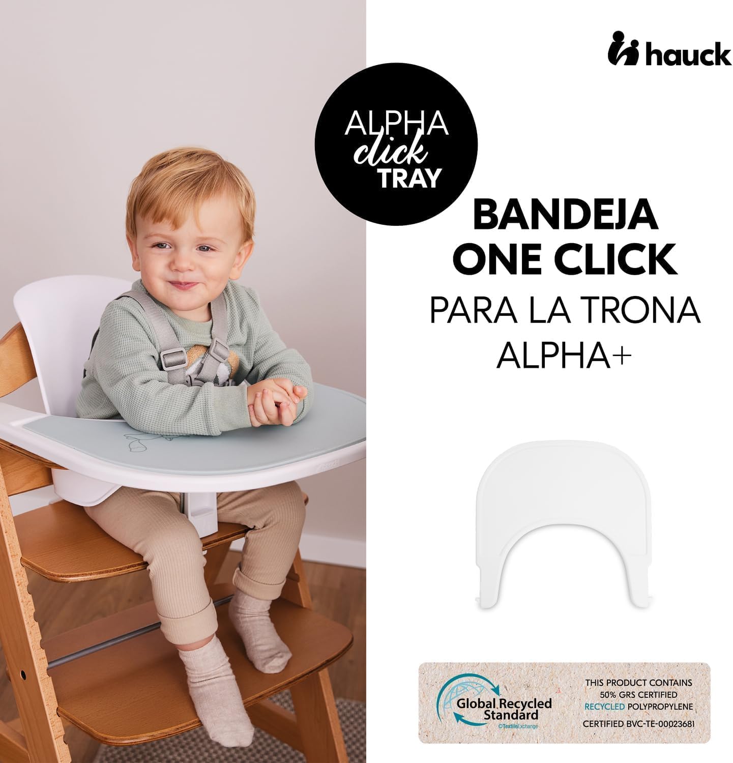 Detalle de hauck Alpha Click Tray White for Alpha+ Highchair
