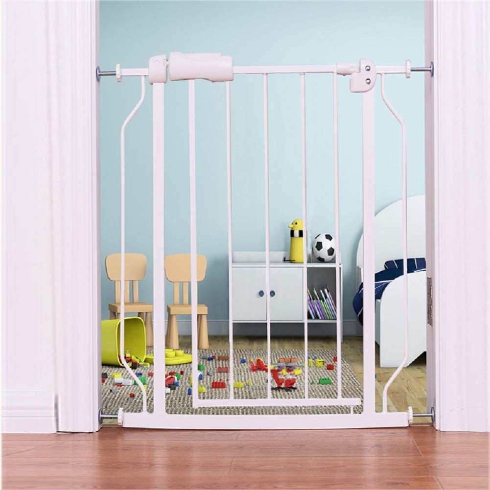 Detalle de ALLAIBB Extra-Wide Pressure-Mounted Baby Gate, Auto-Close, Two-Way Swing