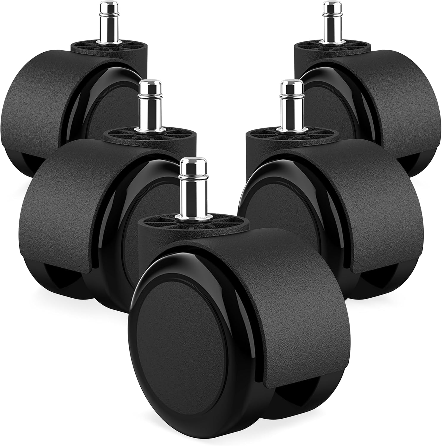RAVN HAMAN set di 5 ruote per sedie da ufficio, perno 11 mm x 22 mm