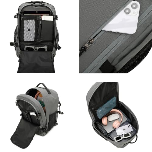 Detalle de RAYKONG Mochila de Cabina Ryanair 40x20x25cm (20L) gris