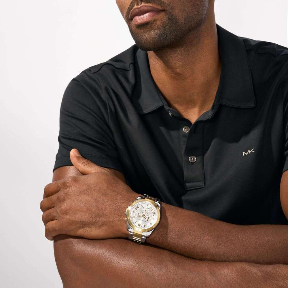 Detalle 2 de Michael Kors Montre Alek pour Homme : chronographe quartz et bracelet en acier inoxydable