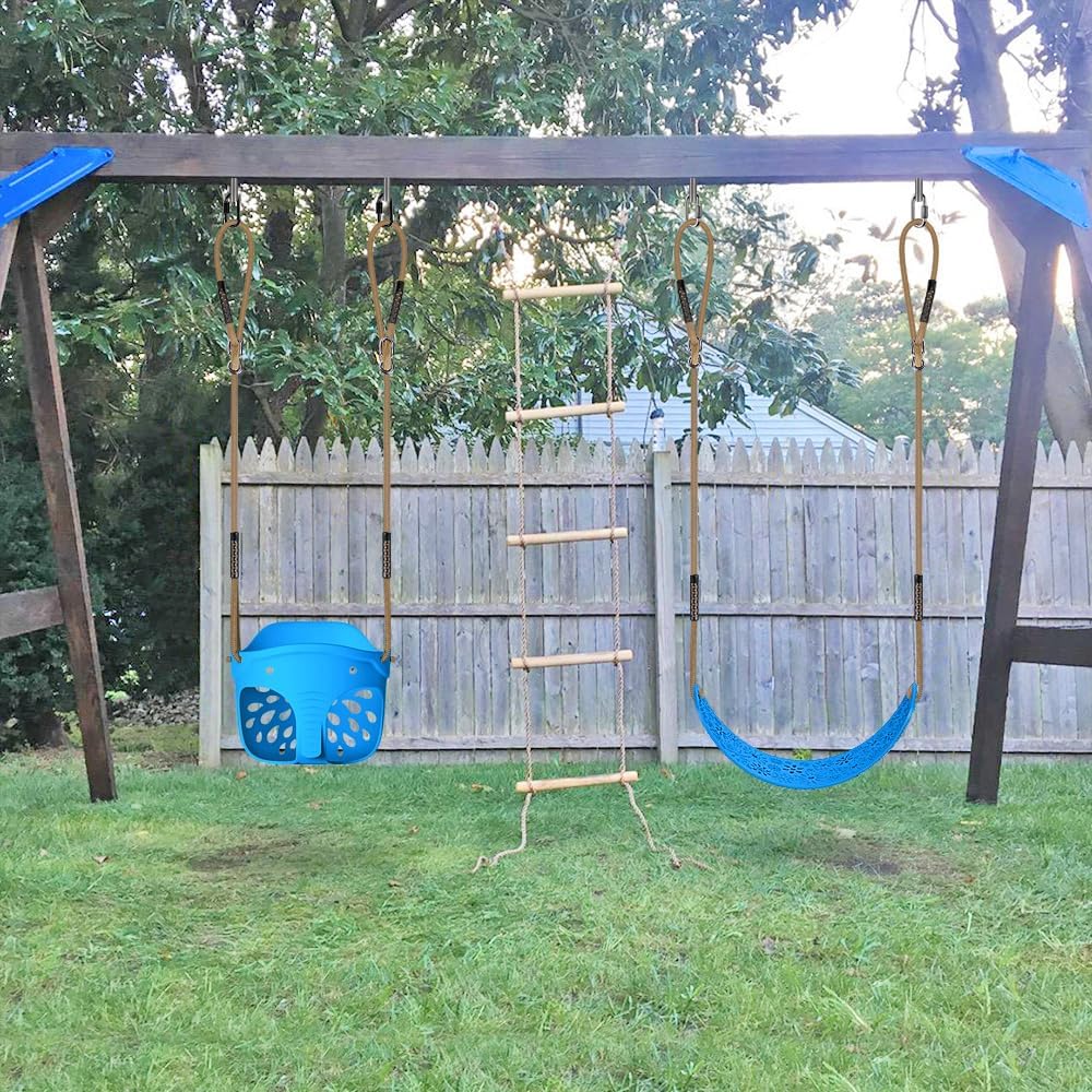 Detalle 2 de BeneLabel 2er Schaukel Kinder 2 Stück Seil 130-200 cm