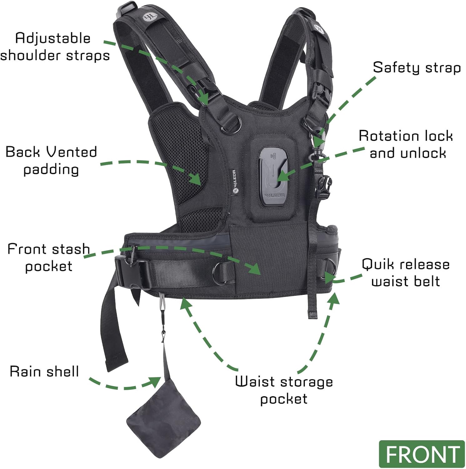 Detalle 2 de 4J LEDR Camera Carrier Chest Harness: Rugged Chest Mount for Photographers