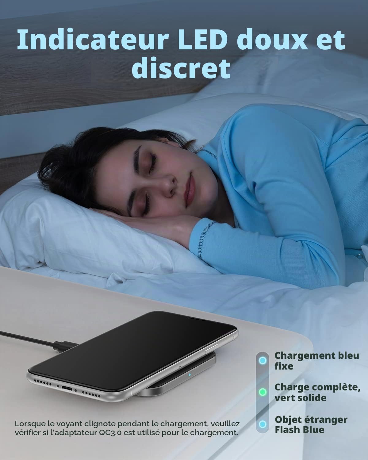 Thumbnail 1 de AGPTEK draadloze Qi-lader tot 15 W met USB-C, zwart laadpad