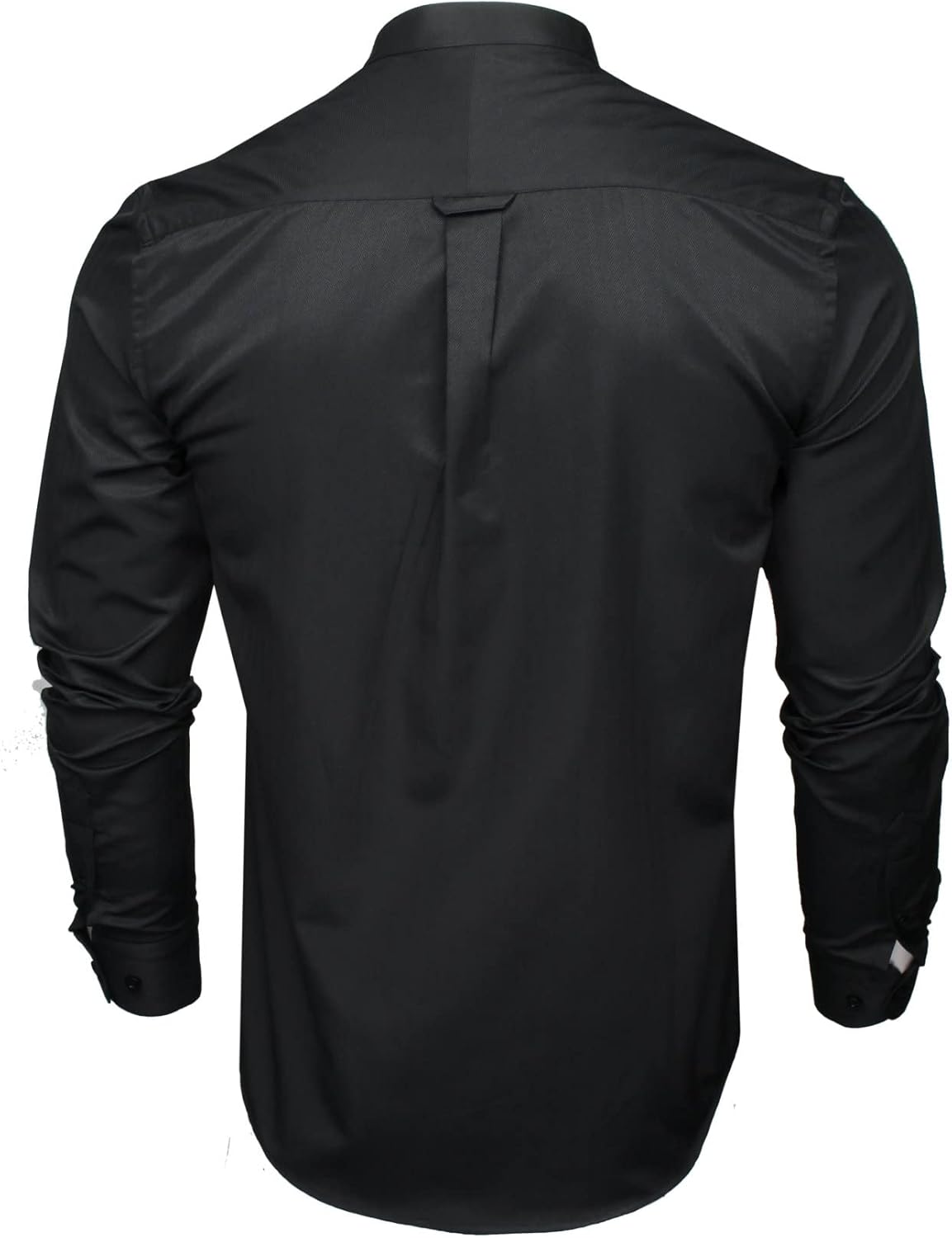 Thumbnail 3 de Xact Chemise à col Mao et bande en tissu Chevron – manches longues, coupe régulière