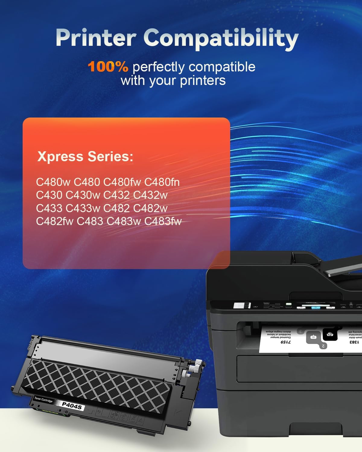 Thumbnail 1 de Skydo 404S CLT-404S — Cartouche toner noire avec dernier chip, compatible Samsung CLT-404S et CLT-K404S pour Xpress