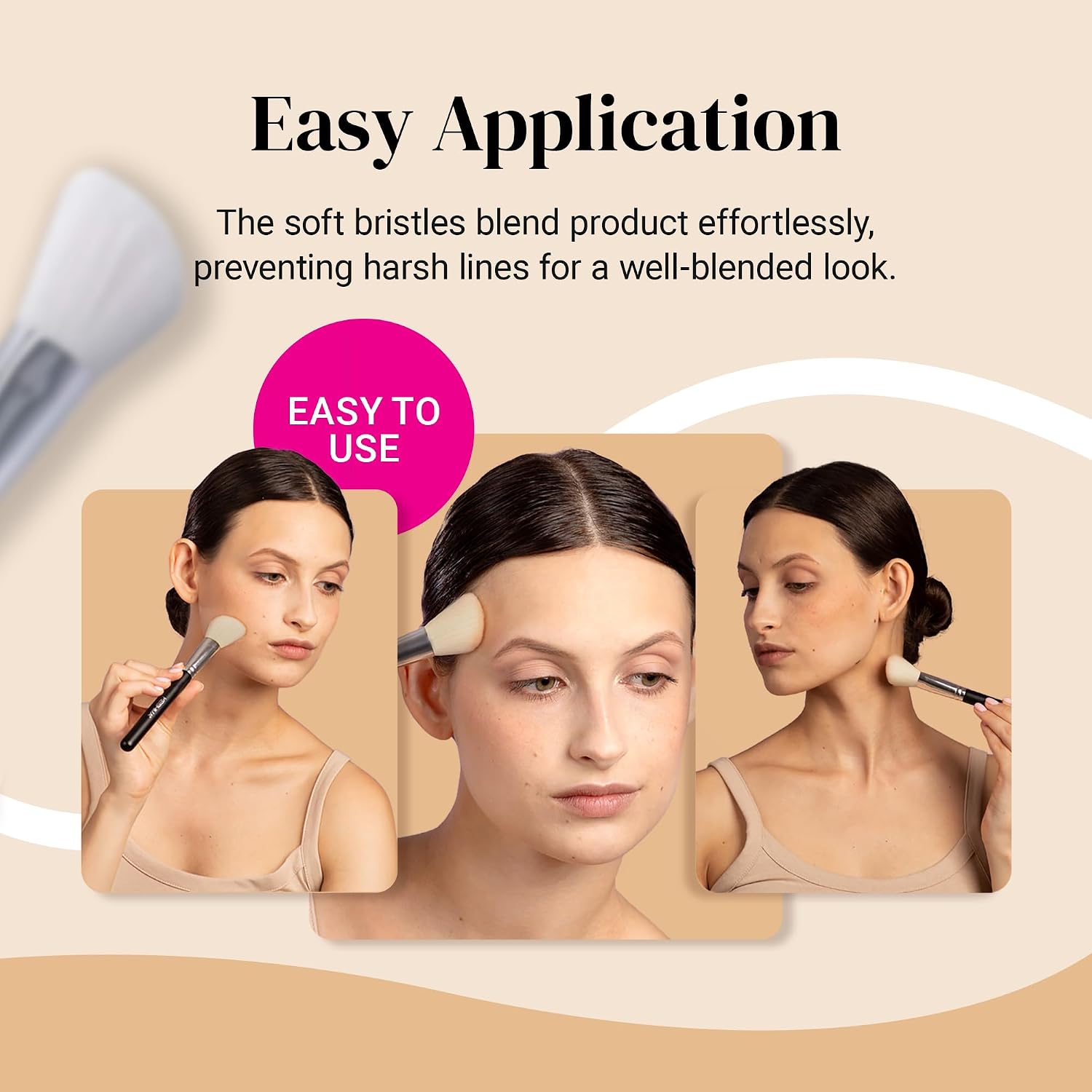 Detalle 2 de KESHIMA Angled Makeup Brush, Synthetic Bristles