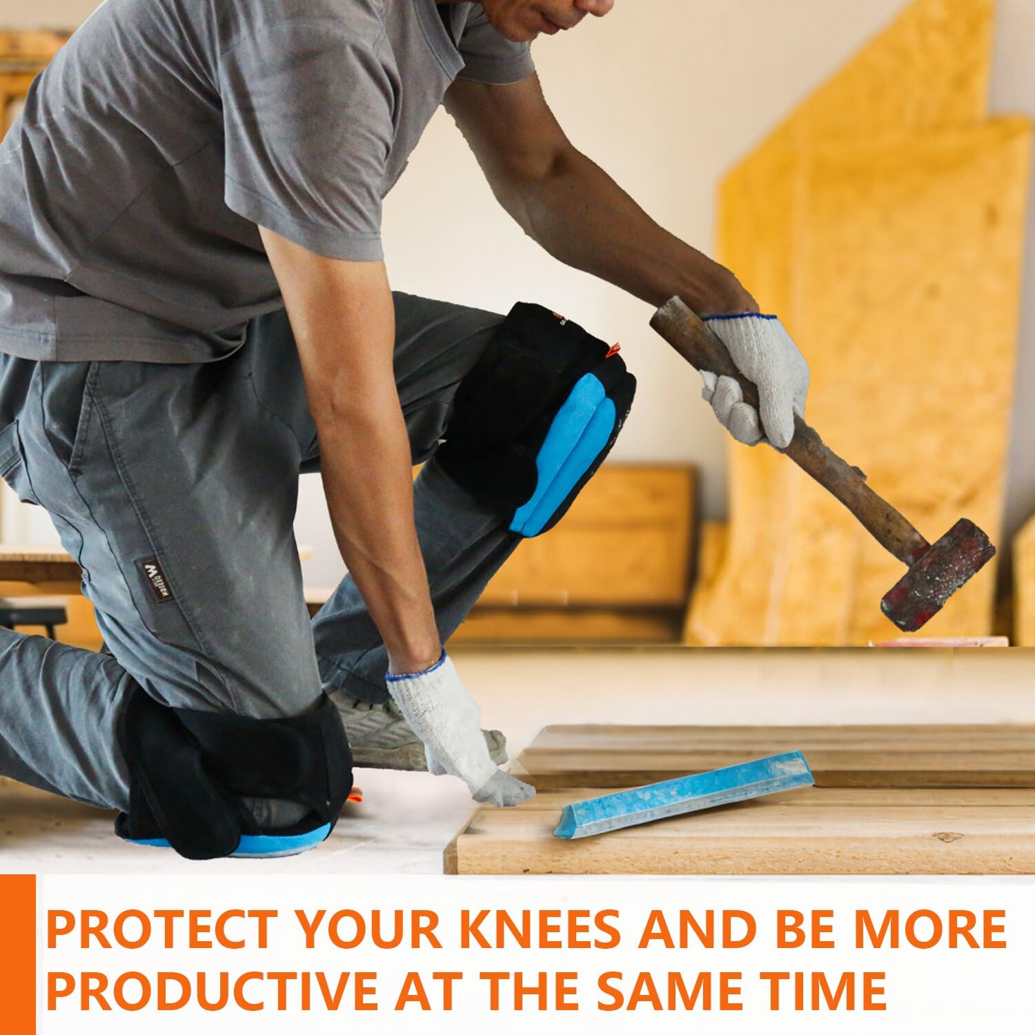 Thumbnail 4 de HELI MIAO Heavy Duty Knee Pads: Pro-Grade Knee Protectors with Double Straps