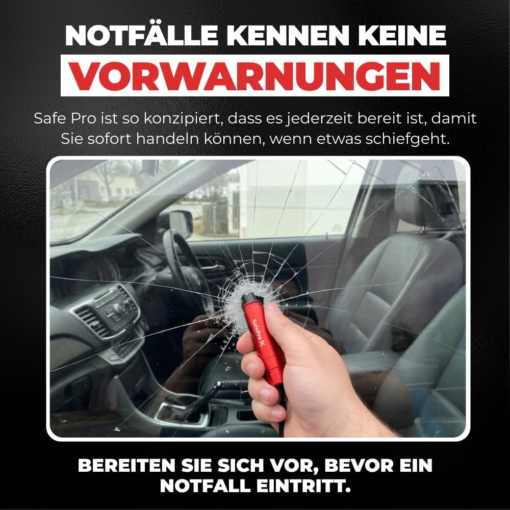 Detalle de SafePro X Notfallhammer mit Gurtschneider