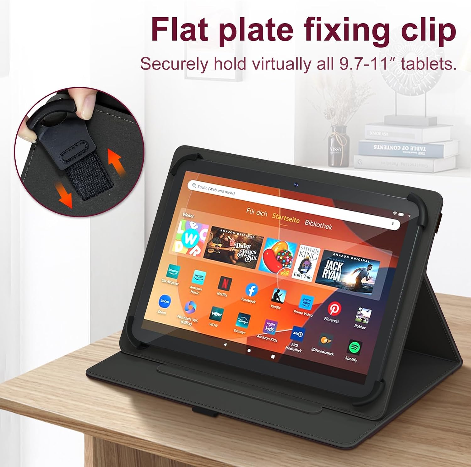 Detalle 2 de XunyLyee Universal 10.1–11 inch Tablet Case: Multi-Angle Stand and Soft Interior