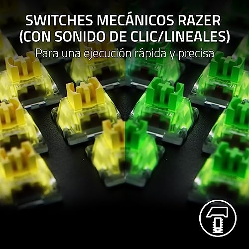 Thumbnail 1 de Razer BlackWidow V4 X: Teclado mecánico gaming con switches amarillos y iluminación Chroma RGB