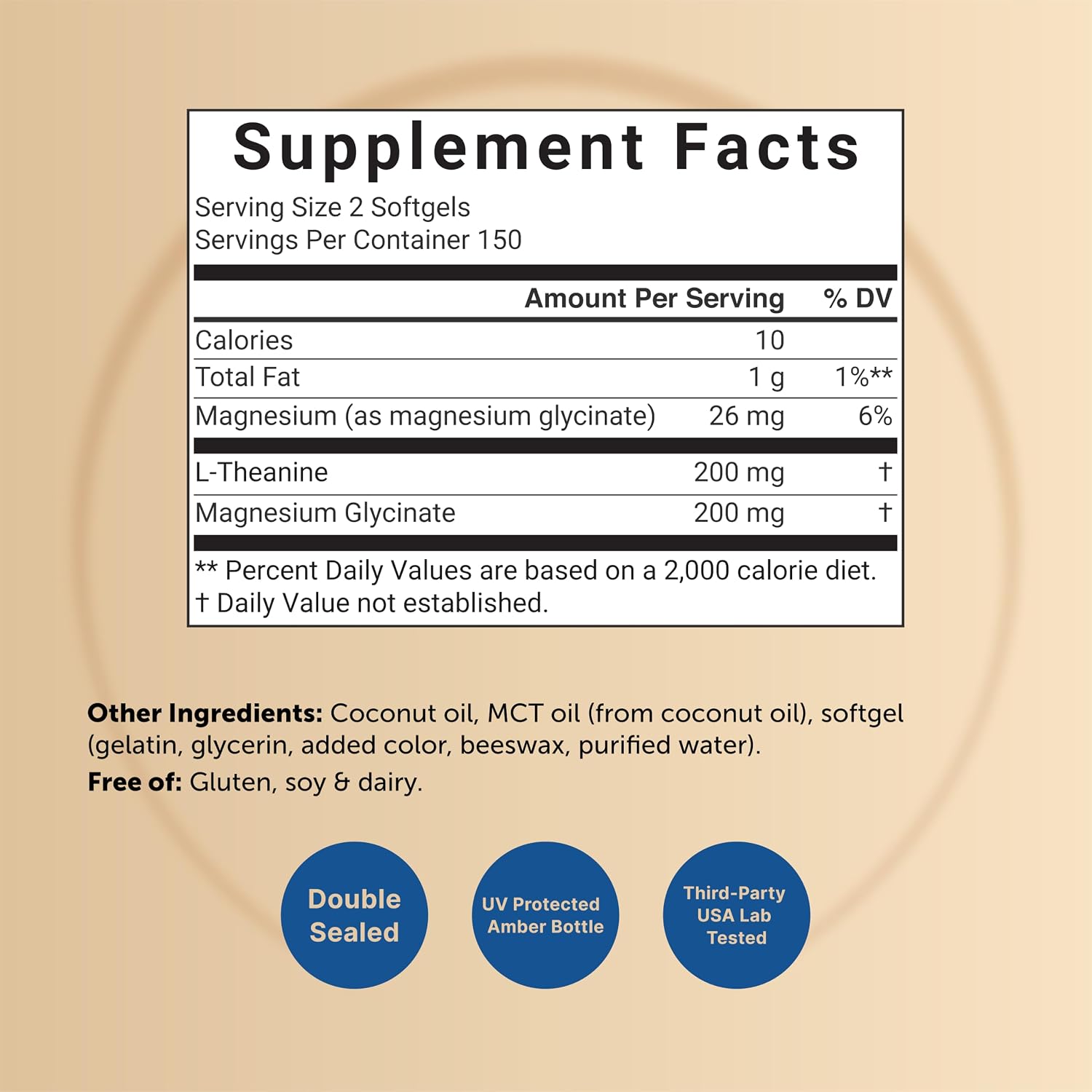 Detalle 2 de NatureBell L-Theanine and Magnesium Glycinate Supplement 400 mg