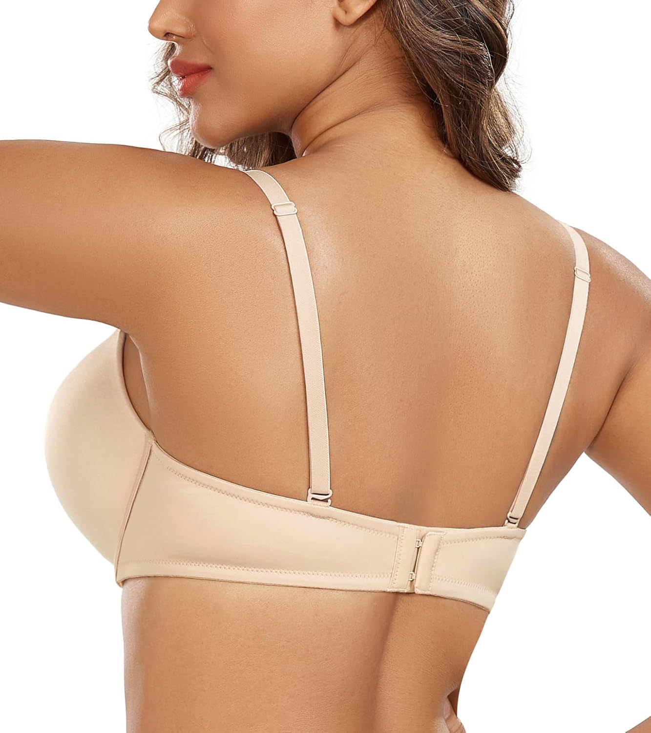 Detalle de DotVol Women's Thick Padded Push Up Deep Plunge Underwire T-Shirt Everyday Bra