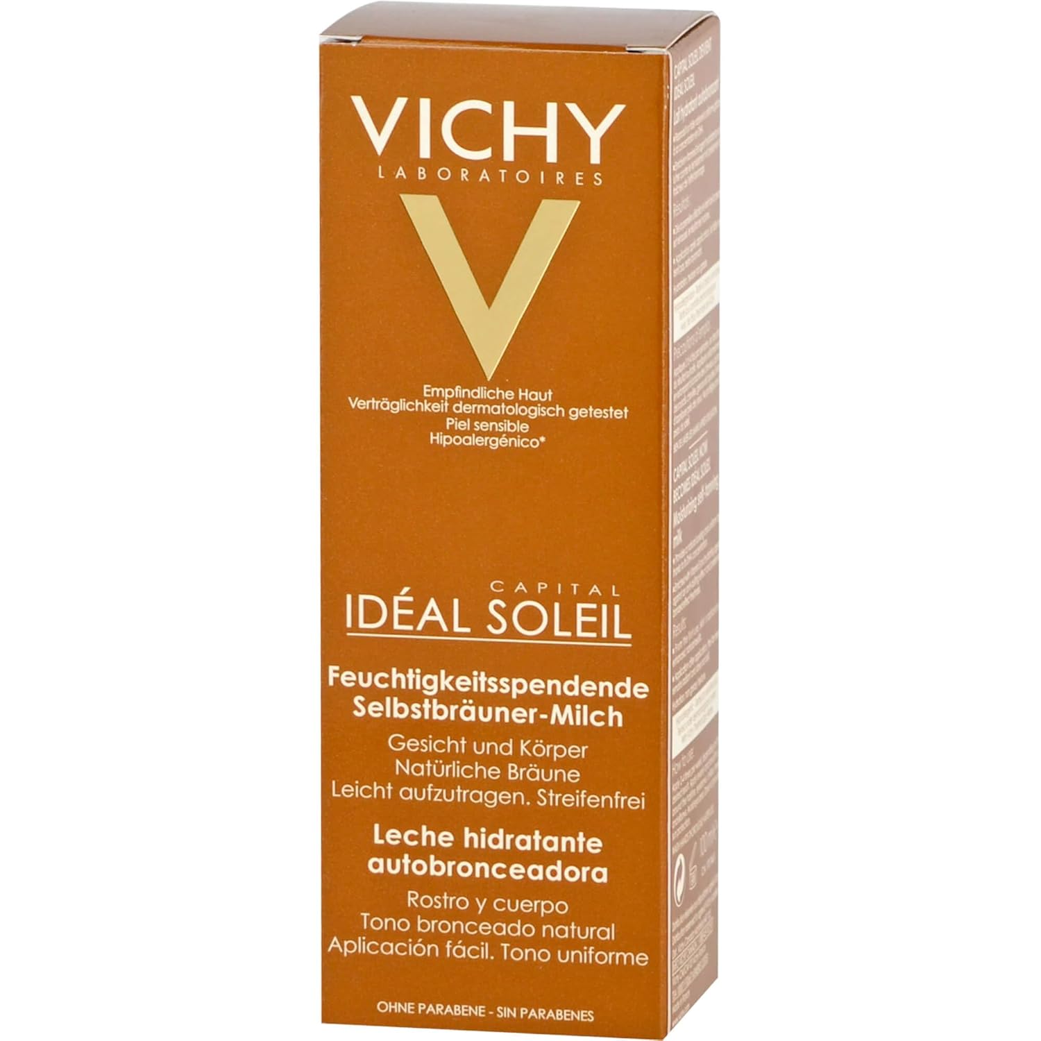 Detalle de Vichy Ideal Soleil Selbstbräuner-Milch für Gesicht und Körper – 100 ml mit Sheabutter