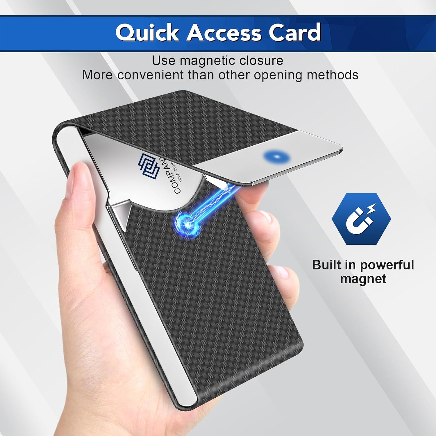 Detalle 2 de DMFLY Business Card Holder PU Leather 1pc