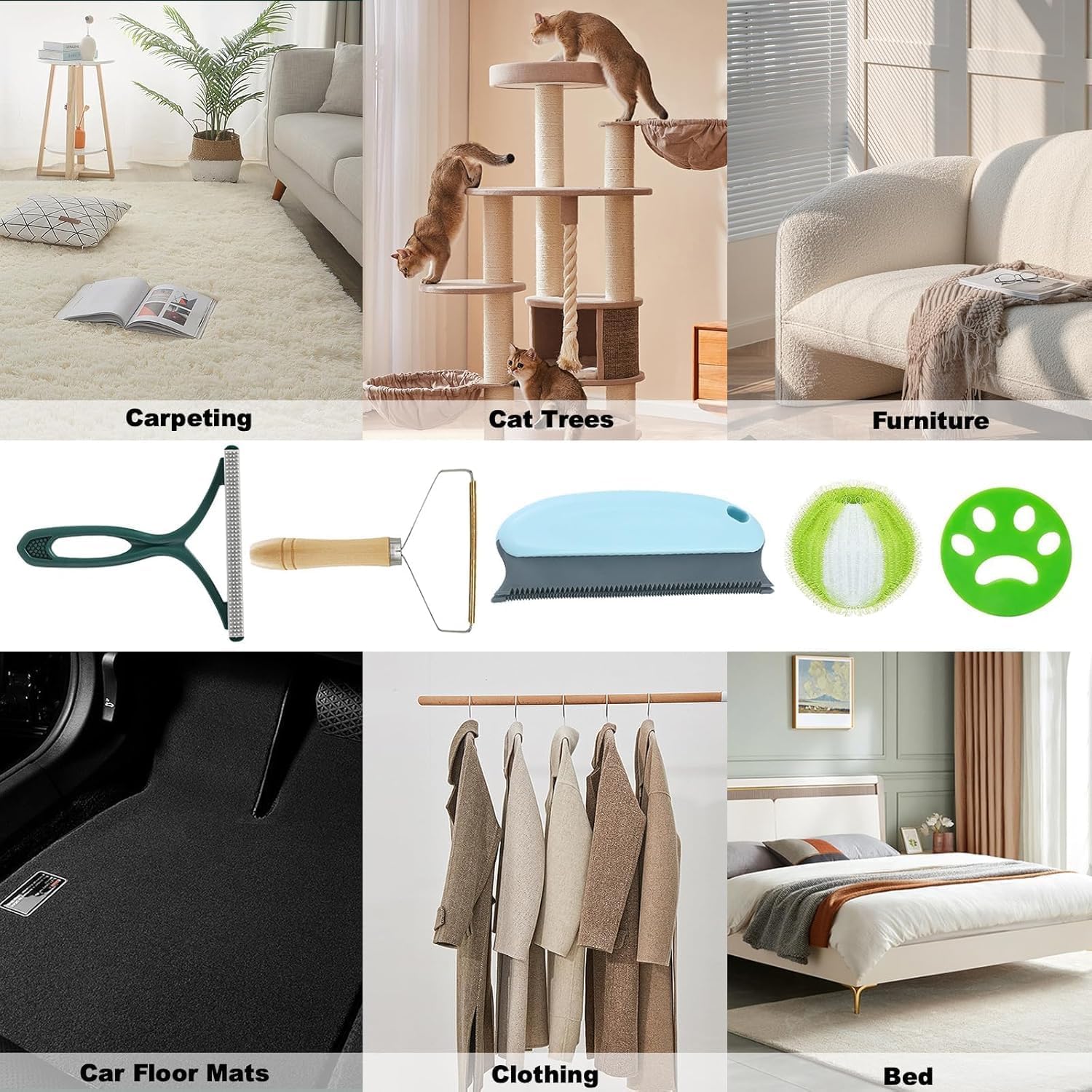 Thumbnail 5 de Pet Hair Remover 5-Piece Set: Portable Lint Shaver for Furniture, Clothing and More