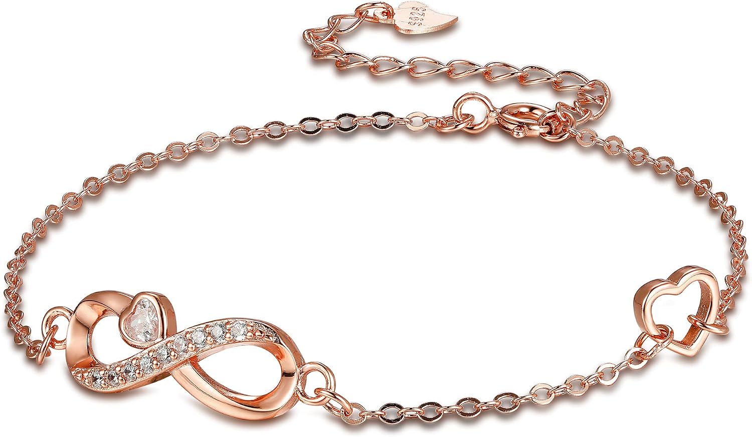Detalle 2 de Arrebol Unendlichkeit Armband Damen 925 Sterling SILBER Infinity Armband