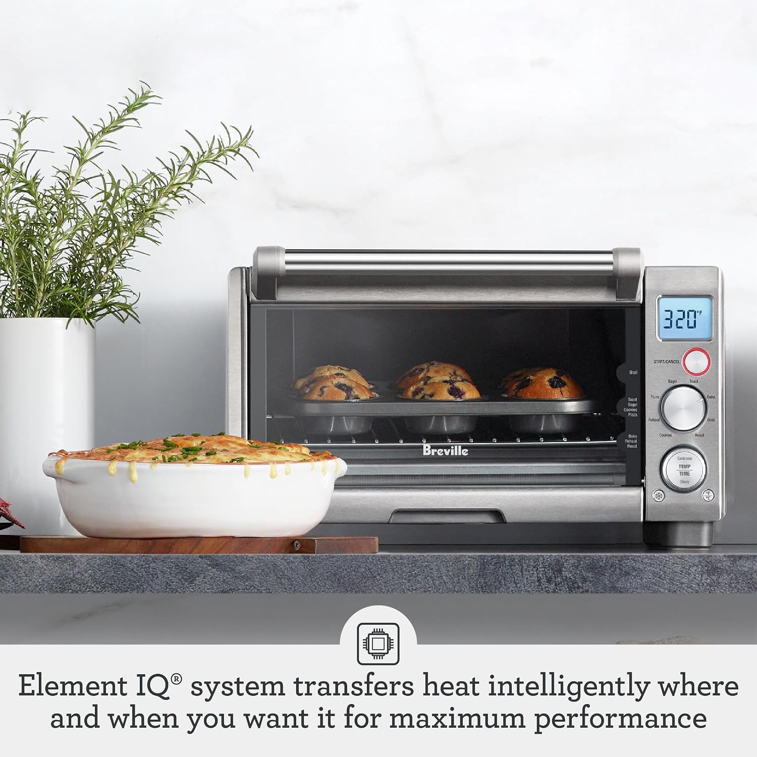 Detalle 2 de Breville Compact Toaster Oven, Brushed Stainless Steel