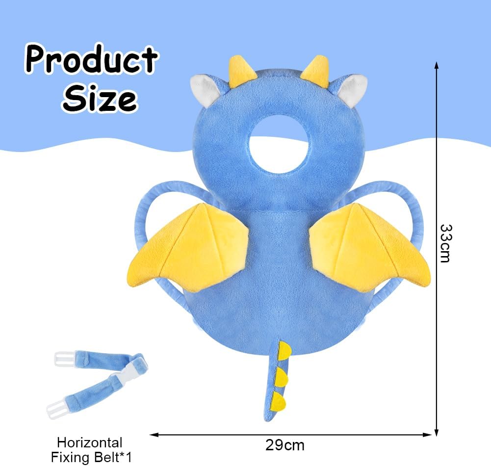 Thumbnail 1 de Vicloon protezione testa bambino Drago Blu – morbida e regolabile per imparare a gattonare e camminare