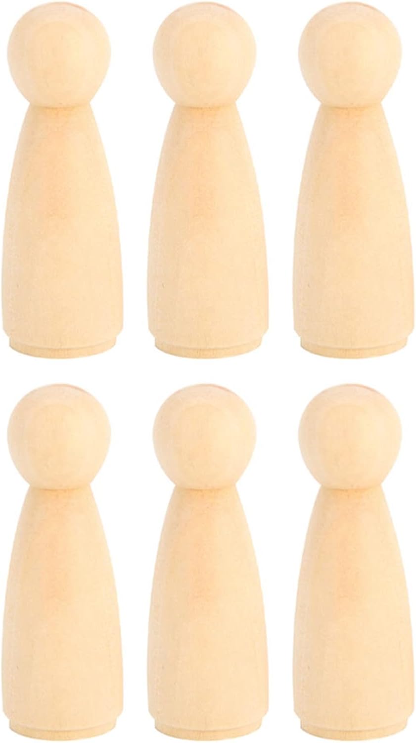 Detalle de ZJchao houten poppen, 10 vrouwelijke figuren van 75 mm om zelf te versieren