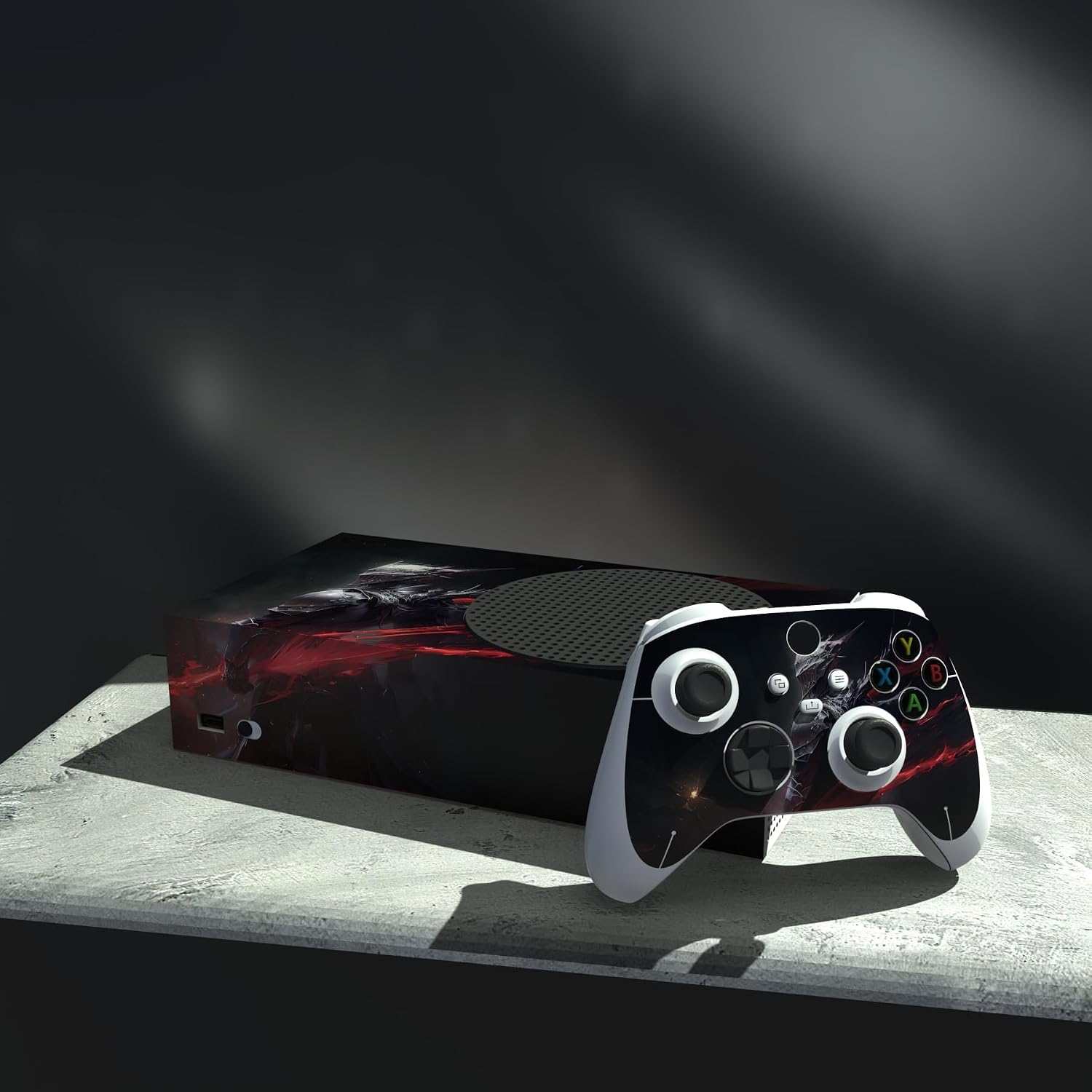 Detalle 2 de playvital Custom Vinyl Skins Xbox Series S Abyss Knight