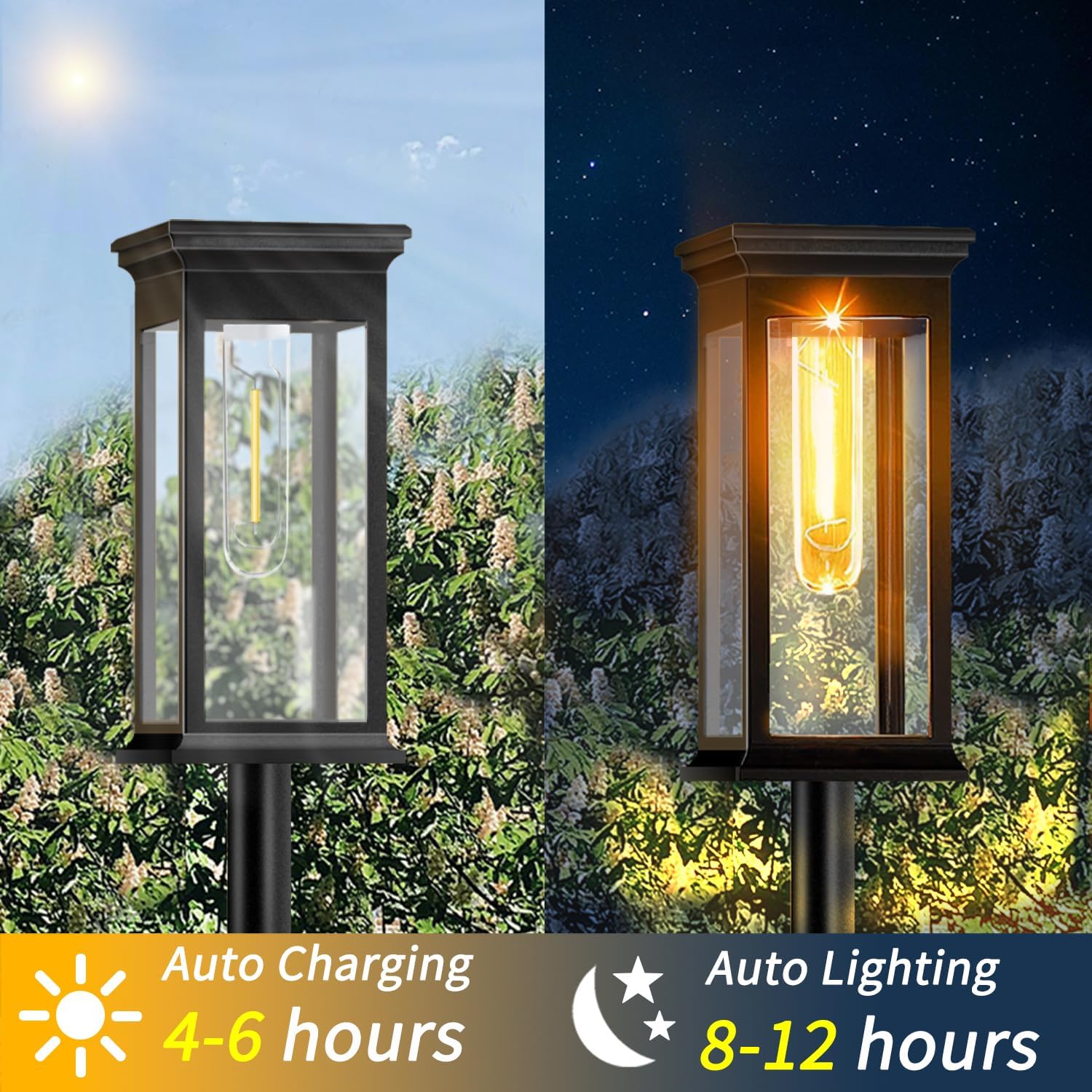 Detalle de GTYZZH Solar Lights Outdoor Garden 6-Pack