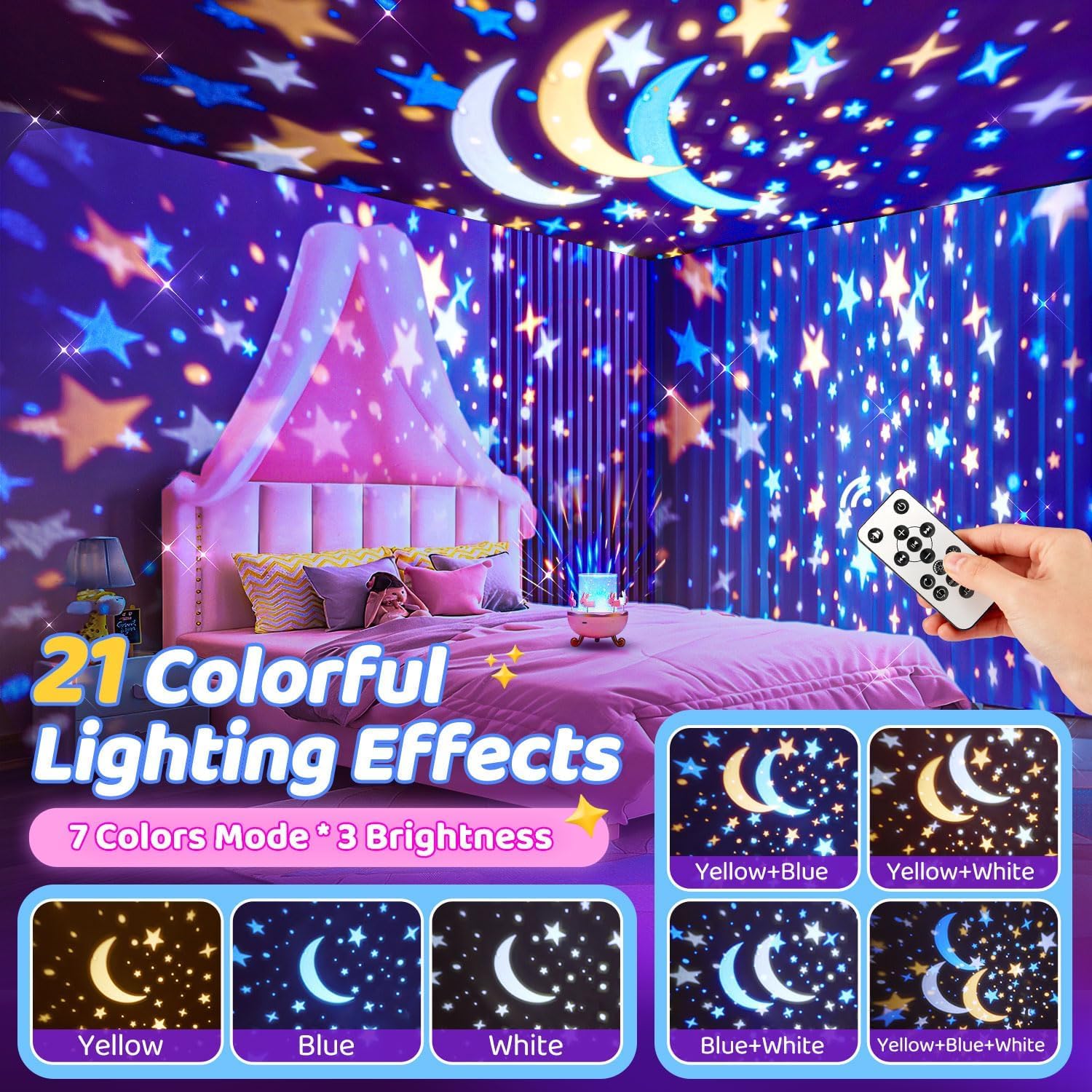 Thumbnail 1 de One Fire Night Light 1200mAh rechargeable kids projector