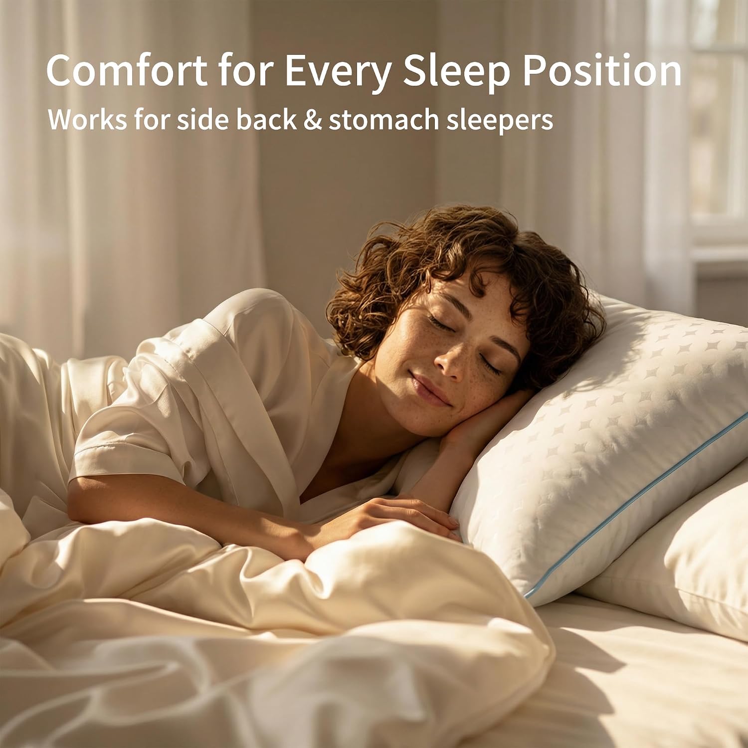 Detalle 2 de ezepilw King Size Pillows Set of 2, Down Alternative Hotel-Style Bed Pillows