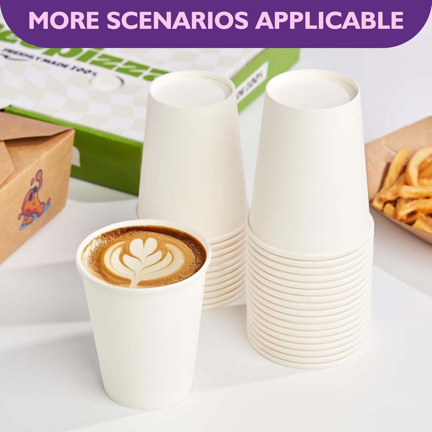 Thumbnail 4 de PACKINNO 8 oz Paper Cups 400 Pack