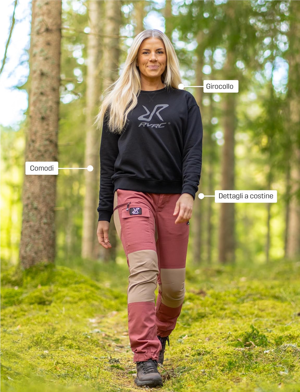 Thumbnail 5 de RevolutionRace RVRC Sweatshirt da Donna – Felpa senza cappuccio, morbida e versatile