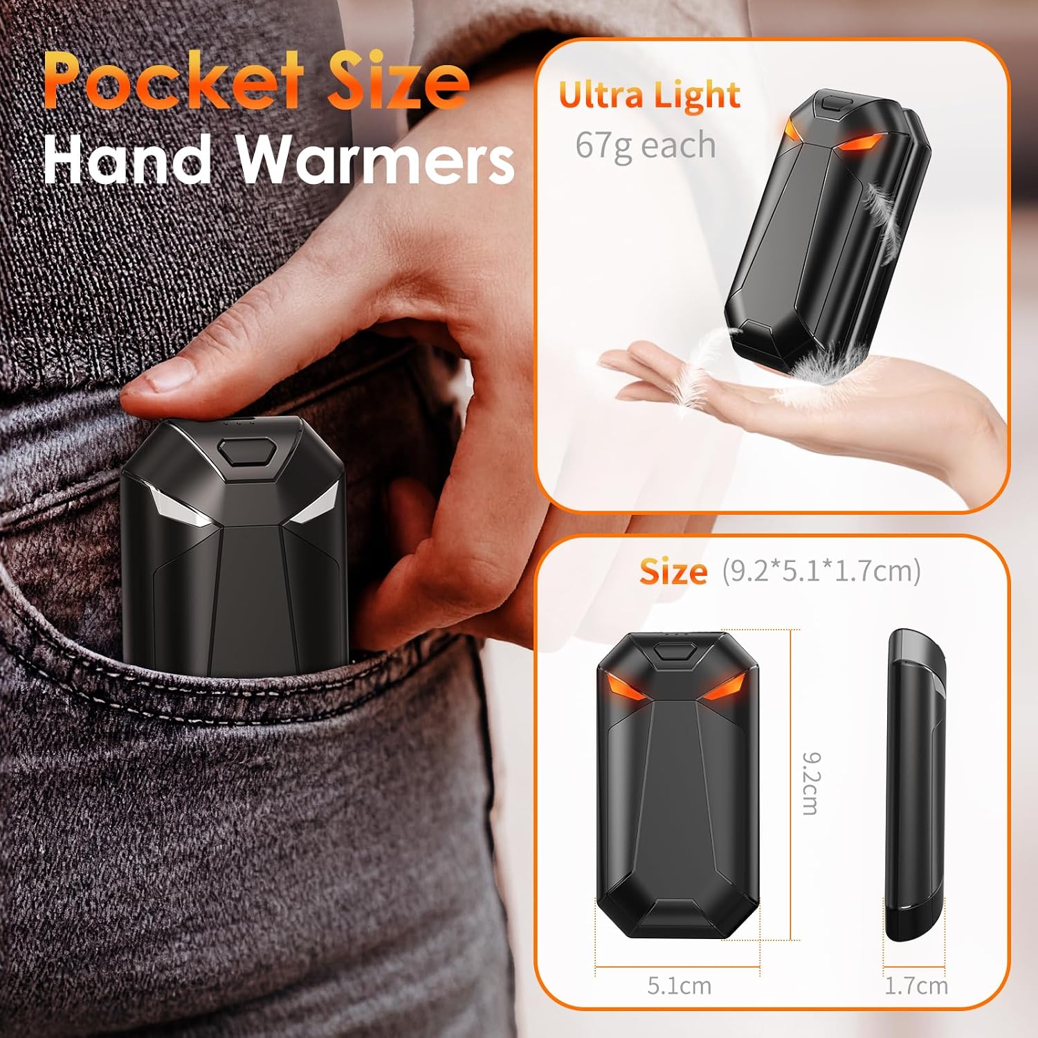 Detalle de Nextronix Hand Warmers 6000mAh rechargeable