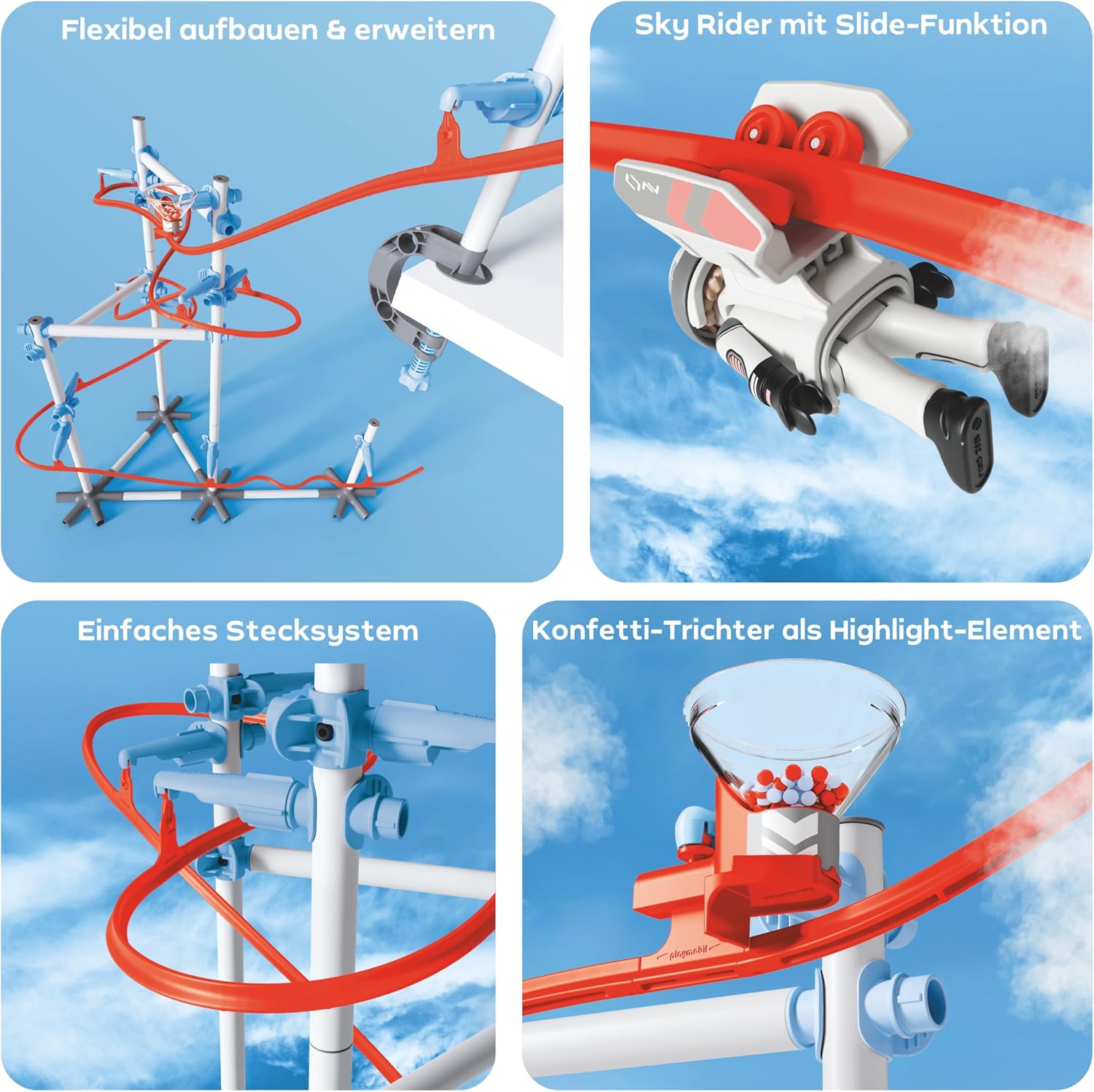 Detalle 2 de Sky Trails Starter Kit 71969 – Konstruktionsspielzeug für fantasievolle Racing-Parcours ab 7 Jahren