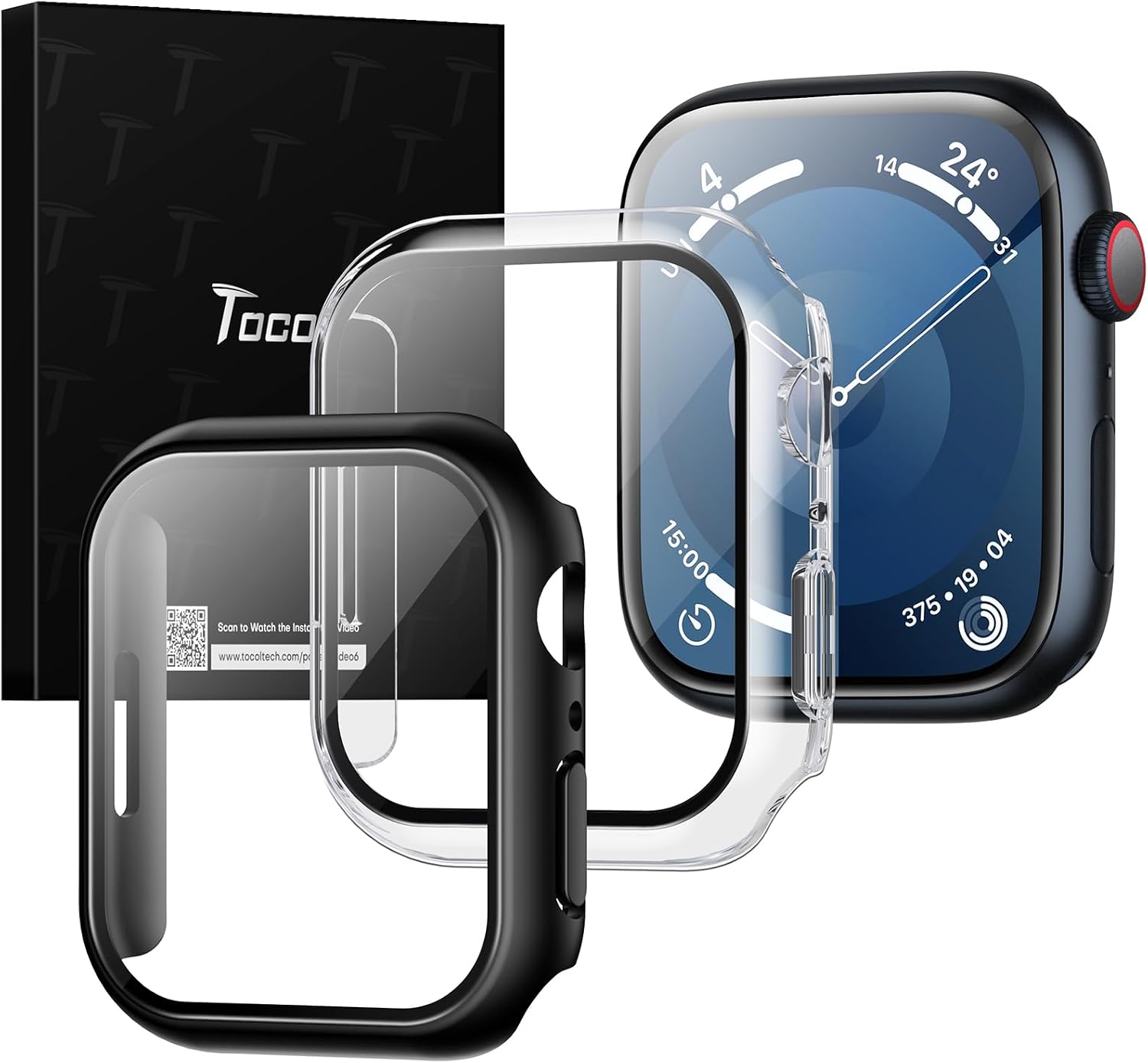 Thumbnail 6 de TOCOL 2 Pack HD Case for Apple Watch 40mm