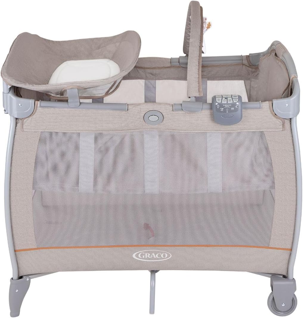 Detalle de Graco Contour Electra Lightweight Travel Bed with Music, Vibration and Foldable Design