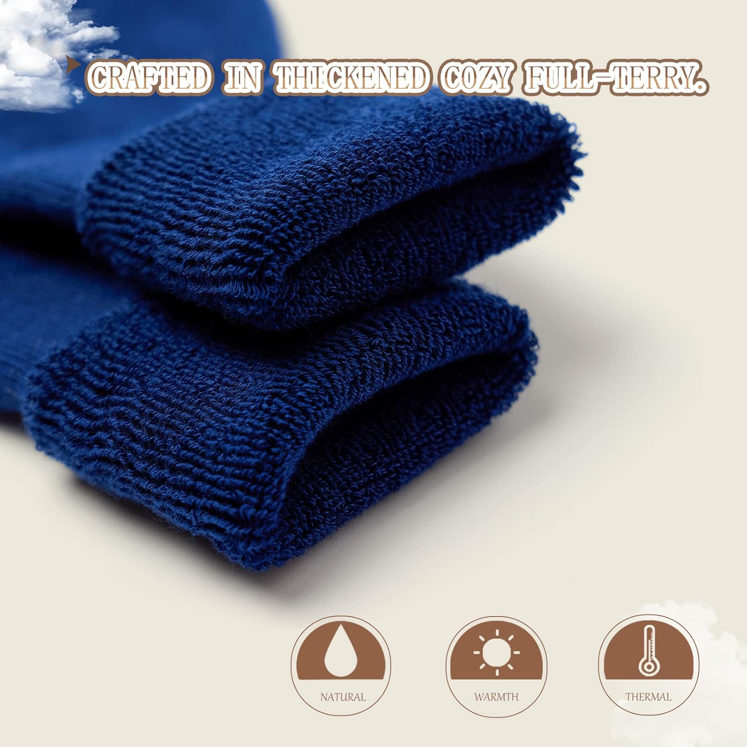 Thumbnail 4 de Aisyee Baby Non Slip Socks Thick Winter Warm Socks Multipack (6 Pairs)