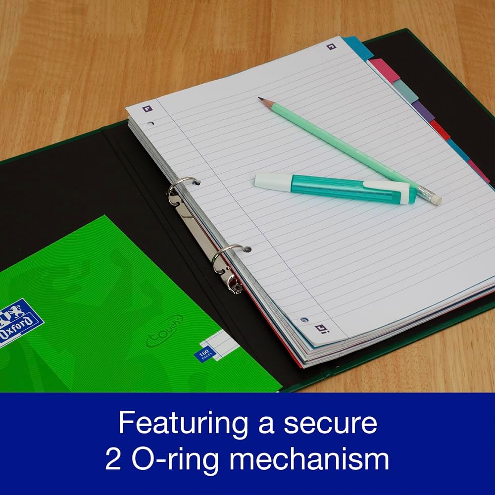 Thumbnail 2 de Oxford Premium A4 Ring Binder (Dark Green) – 25mm capacity, laminated board