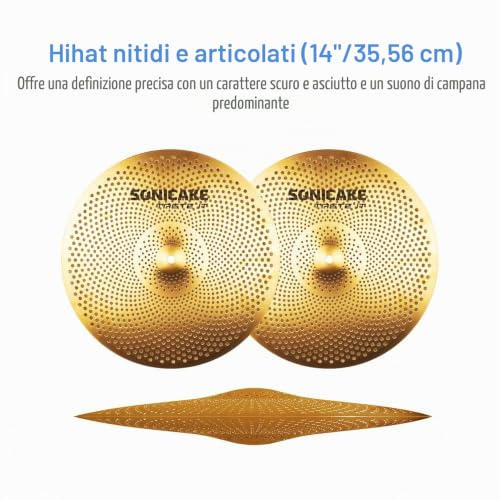 Detalle de SONICAKE Set Piatti Basso Volume Dorato 5 pezzi